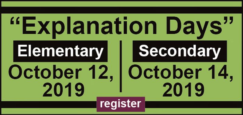 Explanation Days - Secondary